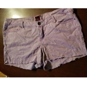 Lavender plus size jean shorts